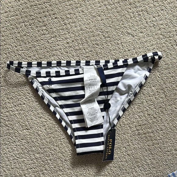 Polo Ralph Lauren navy stripe bikini bottom XS - Picture 1 of 3